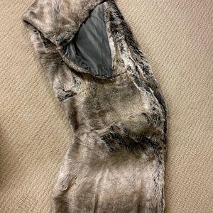 West Elm Faux Fur Ombre Throw 47 x 60